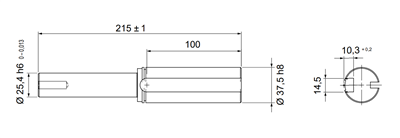 Asadapter voor holle as diameter 37,5mm