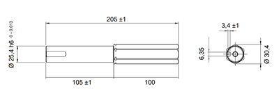 Asadapter voor holle 6-kant as 27mm