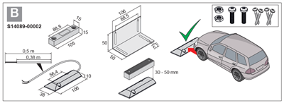 Magneetcontact voor deurpositie overrijdbaar